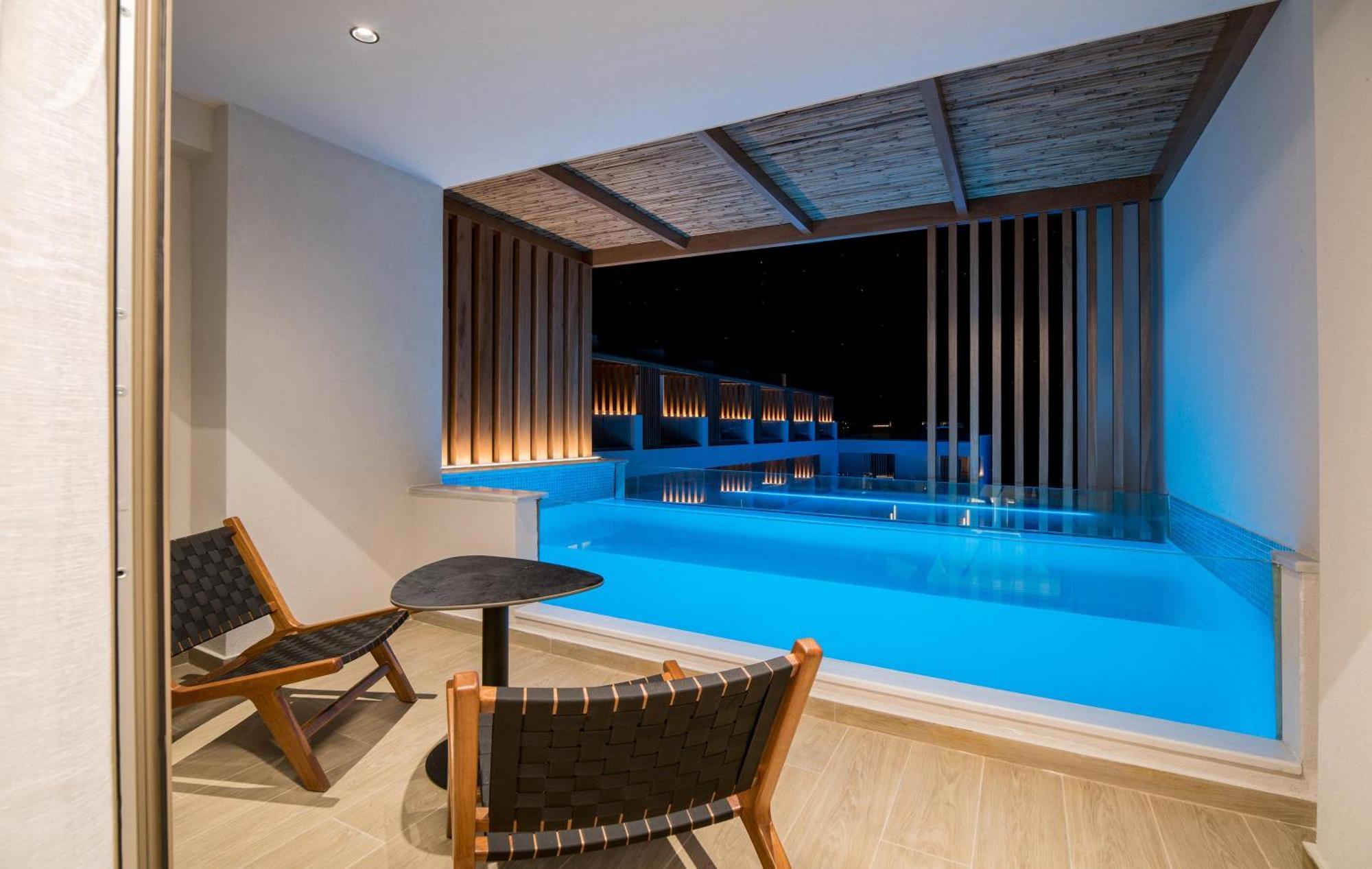 Dazzling Blue Sea View Heated Plunge Pool